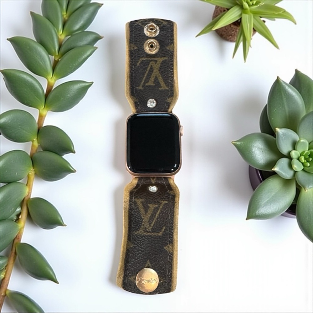Spark*l Bow Band - Louis Vuitton Monogram – Rose Gold – Luxury Apple Watch Band